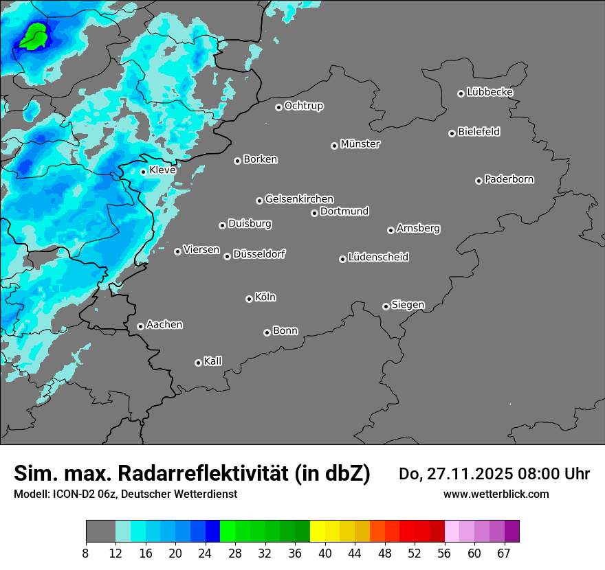 Modellkarten Simuliertes Radarbild