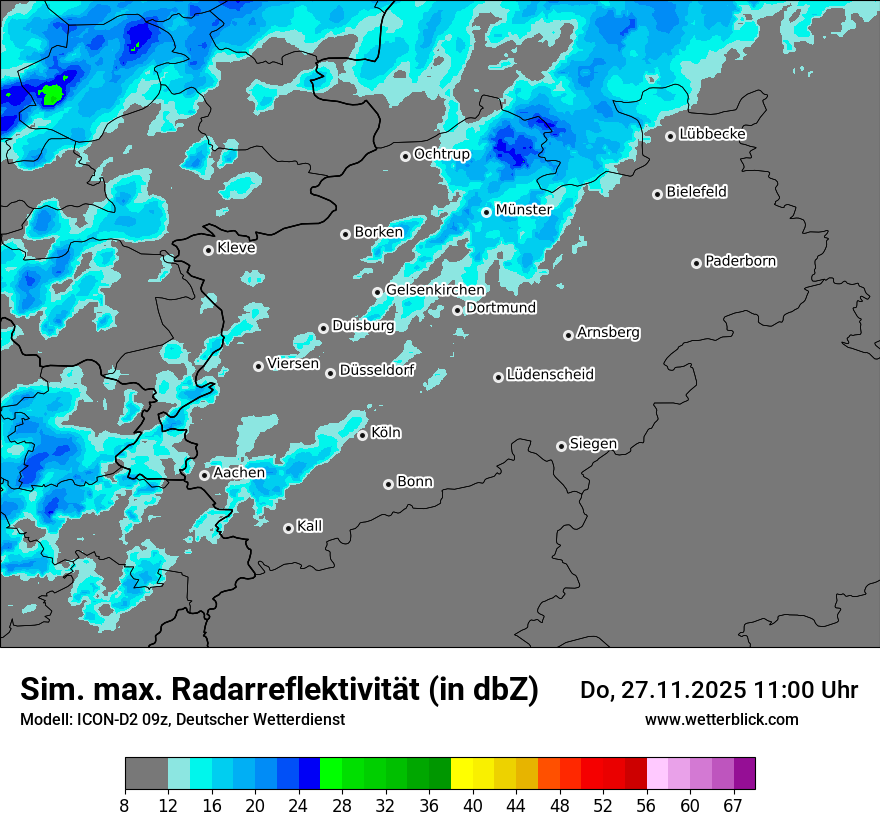 Modellkarten Simuliertes Radarbild