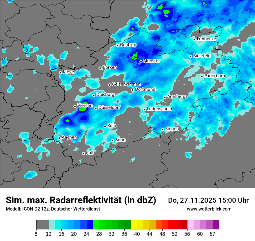 Modellkarten Simuliertes Radarbild