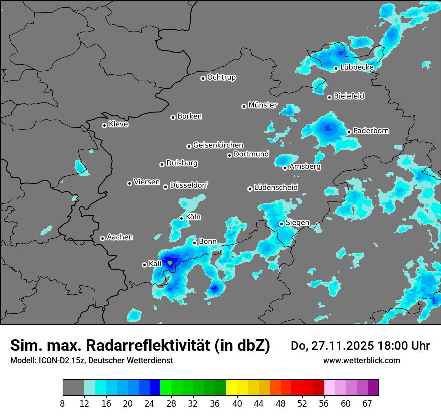 Modellkarten Simuliertes Radarbild