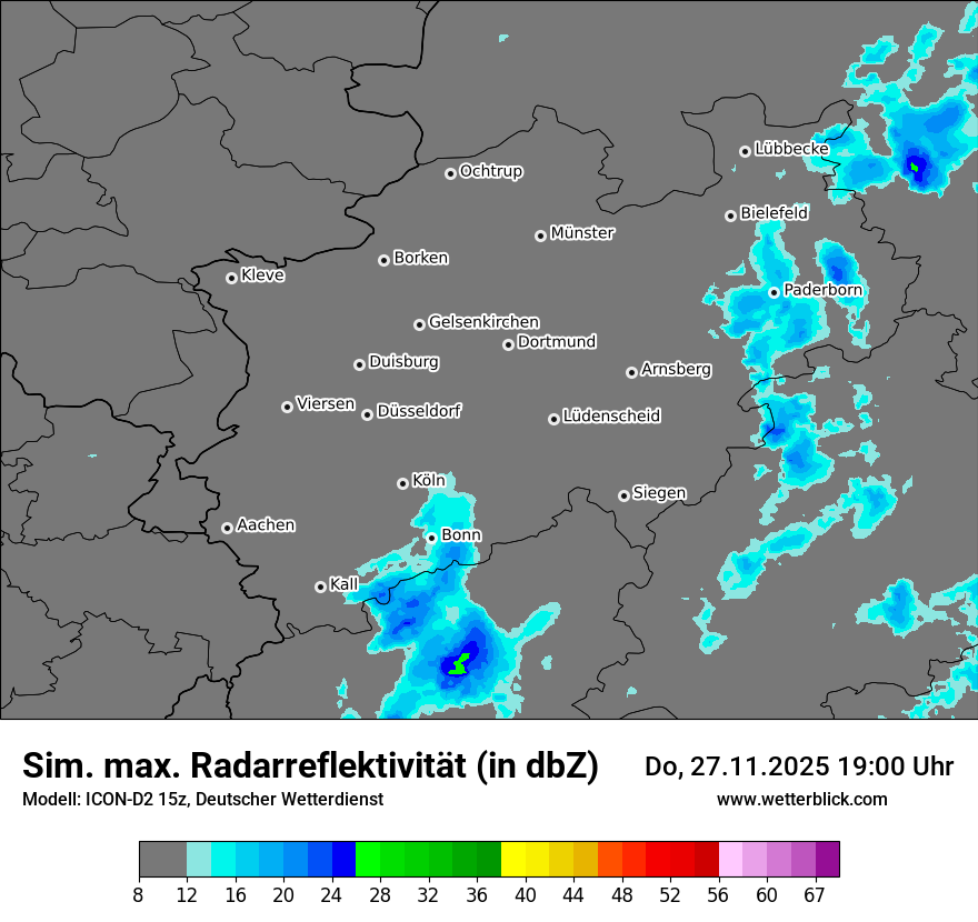 Modellkarten Simuliertes Radarbild