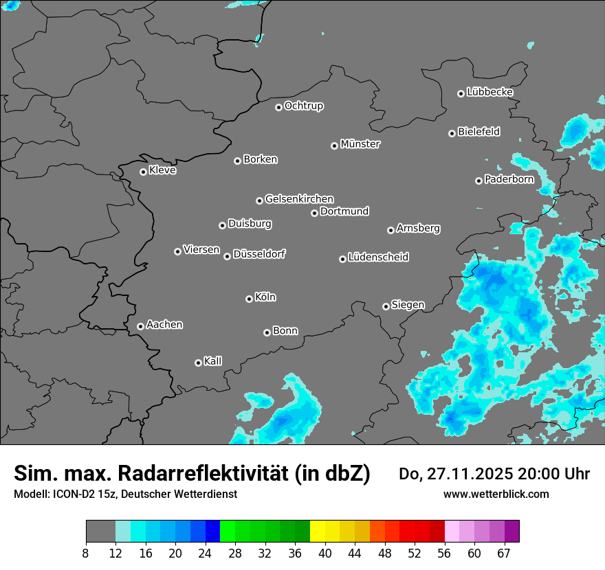 Modellkarten Simuliertes Radarbild