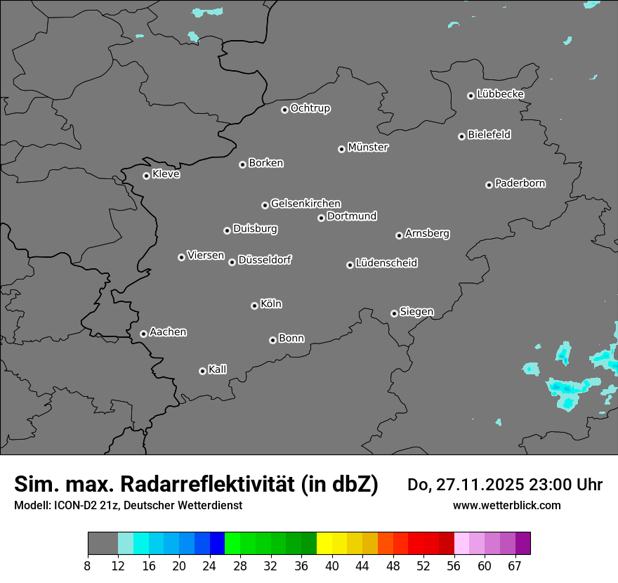 Modellkarten Simuliertes Radarbild