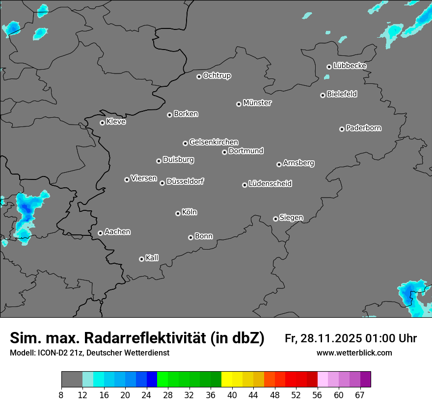 Modellkarten Simuliertes Radarbild