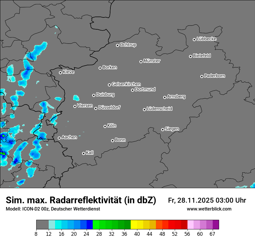 Modellkarten Simuliertes Radarbild