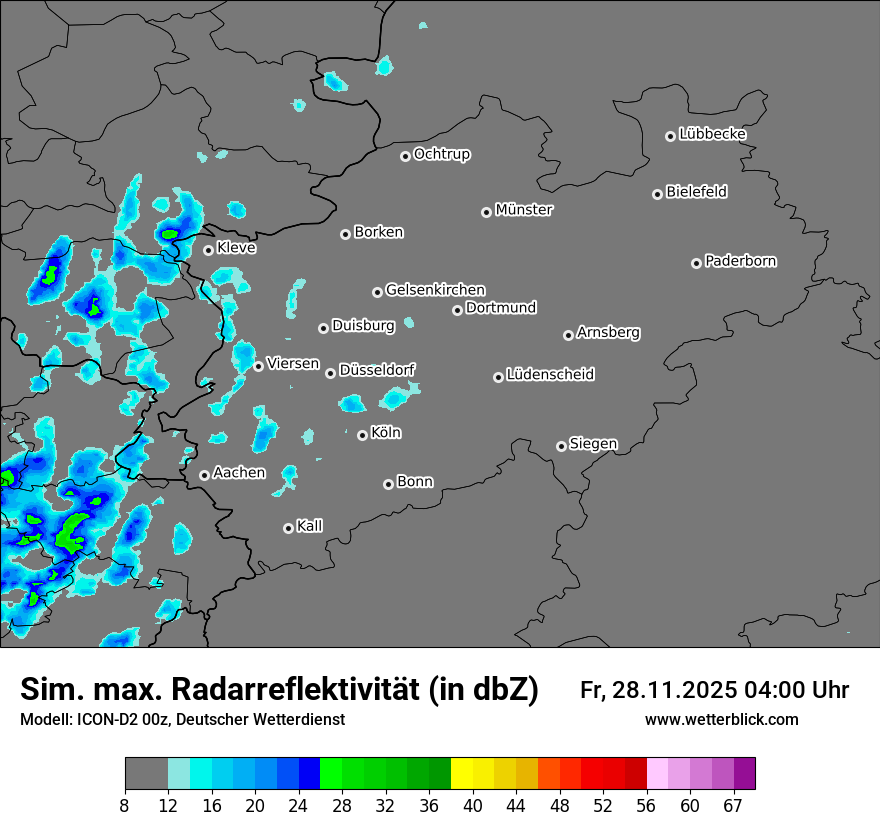 Modellkarten Simuliertes Radarbild