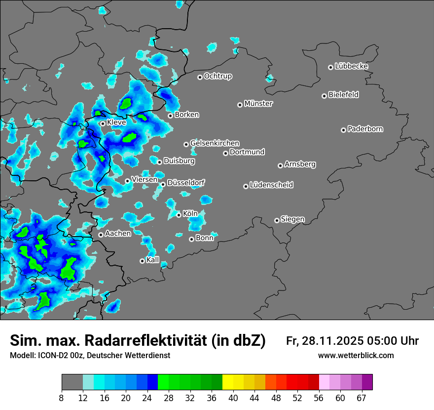 Modellkarten Simuliertes Radarbild