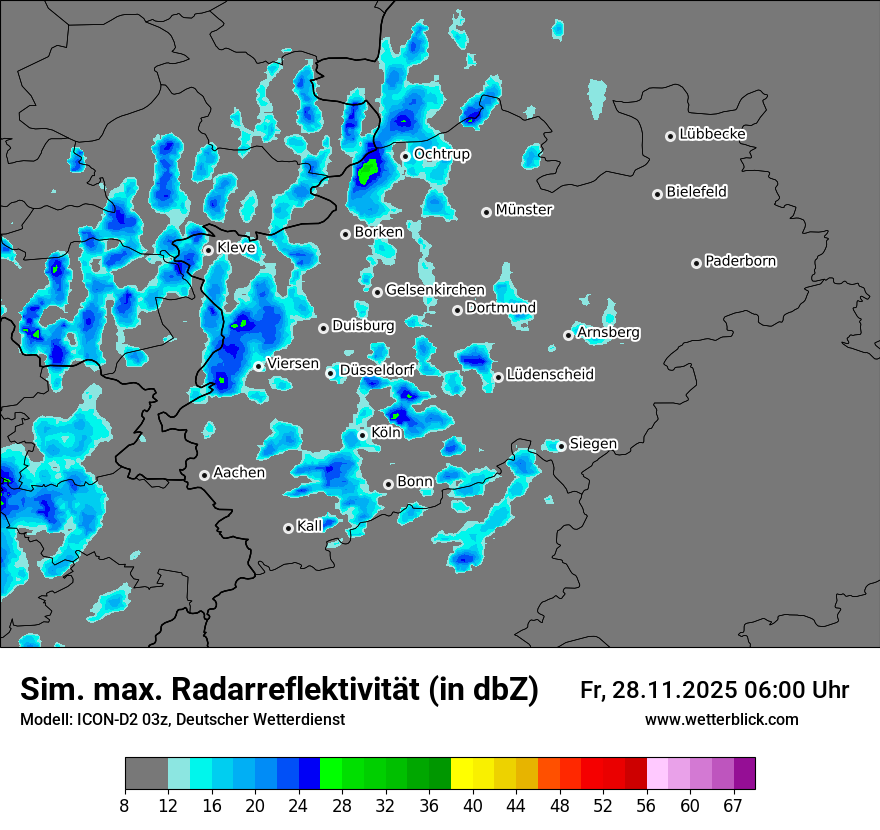 Modellkarten Simuliertes Radarbild