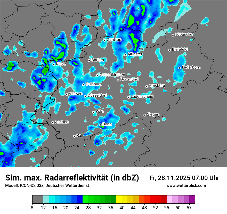 Modellkarten Simuliertes Radarbild