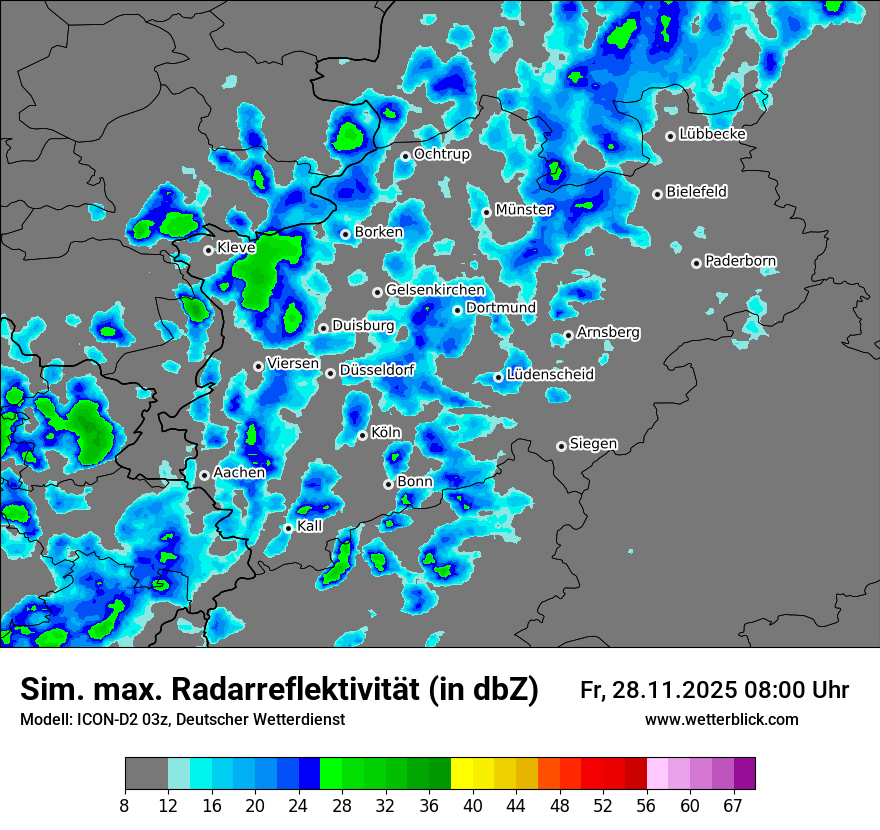 Modellkarten Simuliertes Radarbild