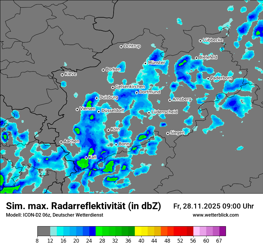 Modellkarten Simuliertes Radarbild