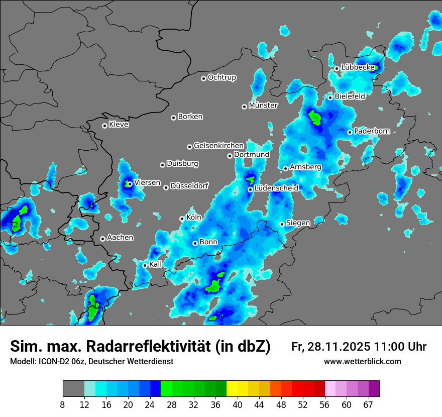 Modellkarten Simuliertes Radarbild