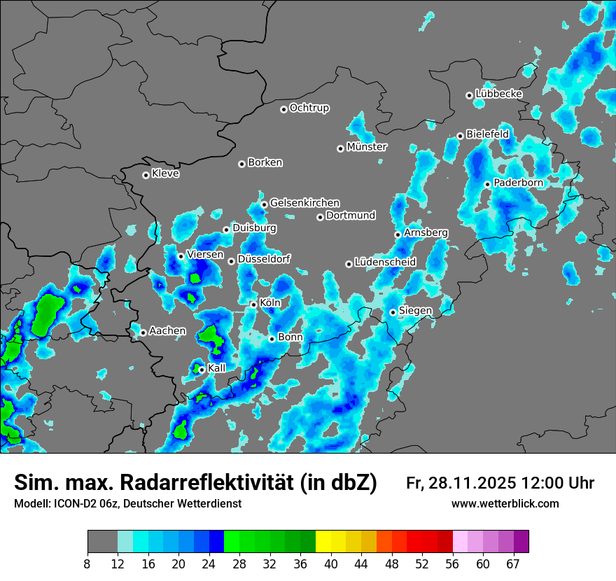 Modellkarten Simuliertes Radarbild