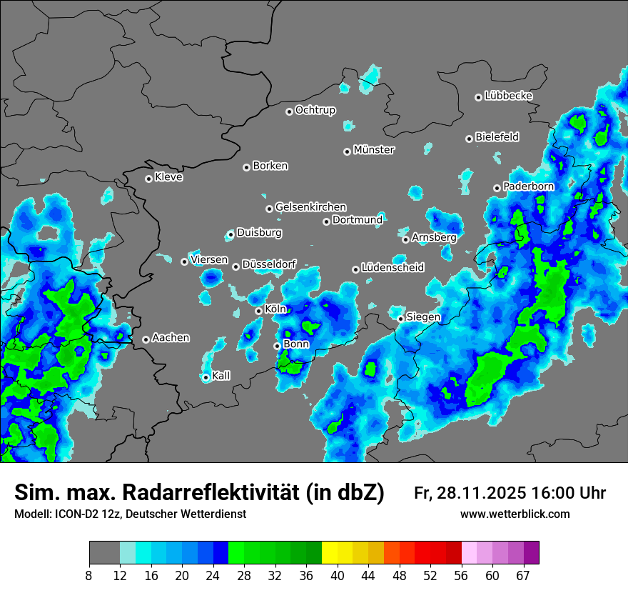 Modellkarten Simuliertes Radarbild