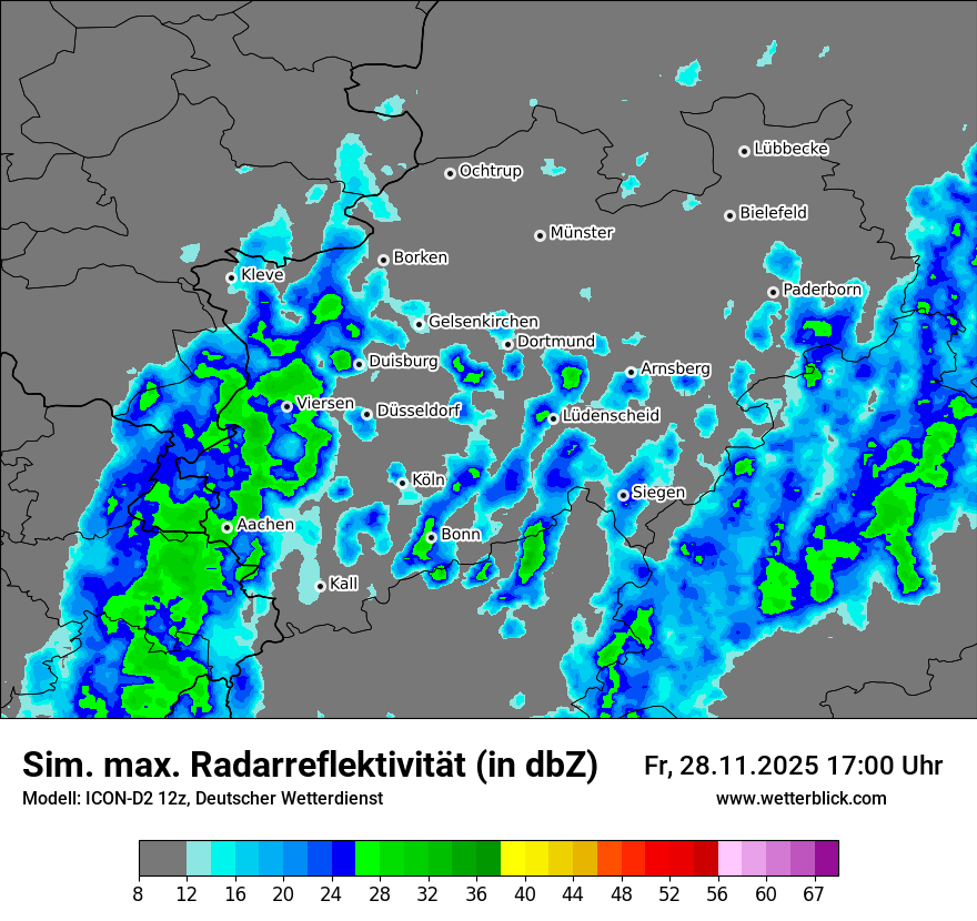 Modellkarten Simuliertes Radarbild
