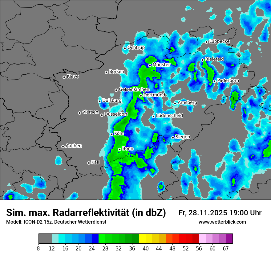 Modellkarten Simuliertes Radarbild