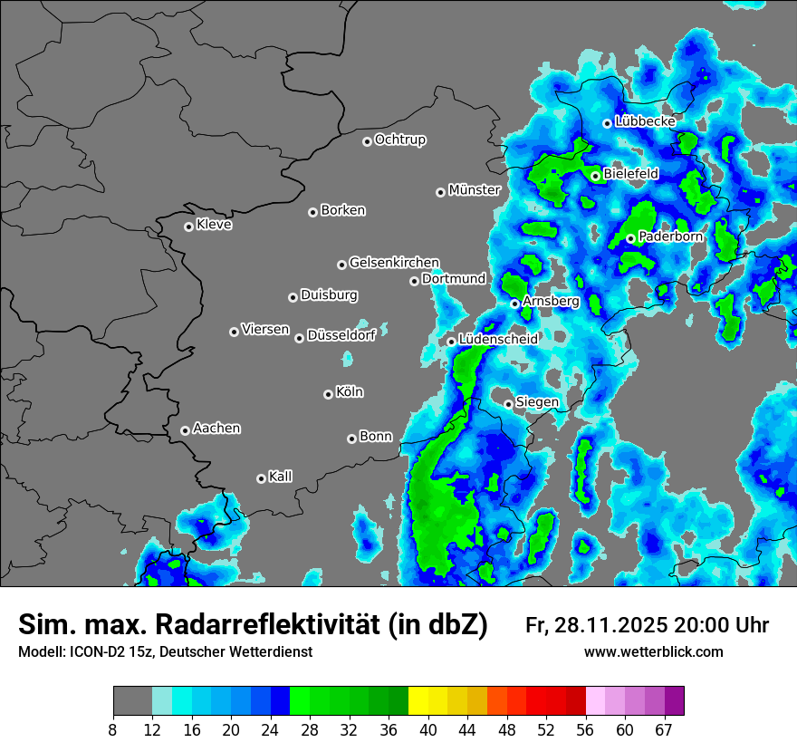 Modellkarten Simuliertes Radarbild