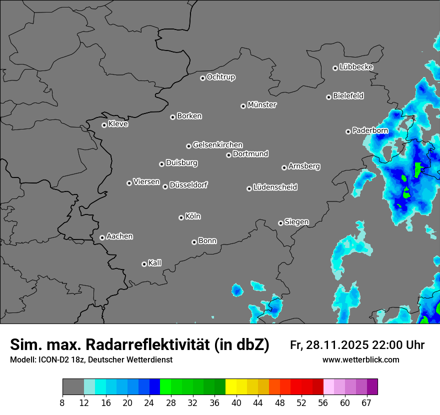 Modellkarten Simuliertes Radarbild