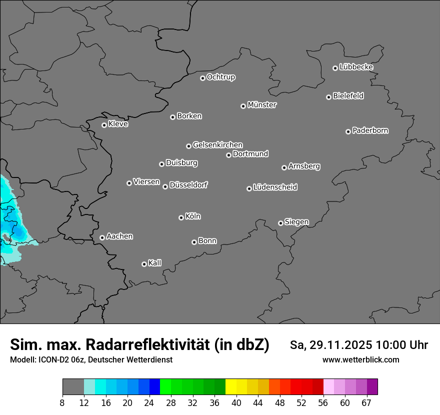 Modellkarten Simuliertes Radarbild