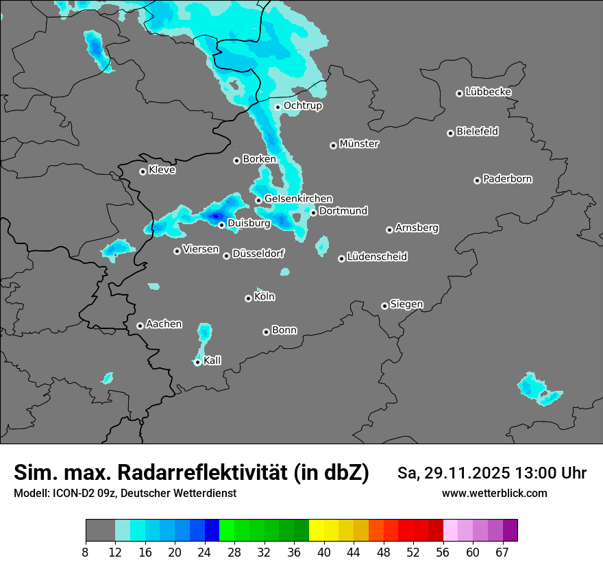 Modellkarten Simuliertes Radarbild