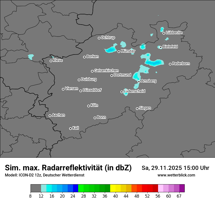 Modellkarten Simuliertes Radarbild