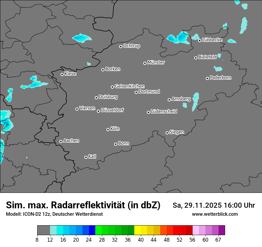 Modellkarten Simuliertes Radarbild