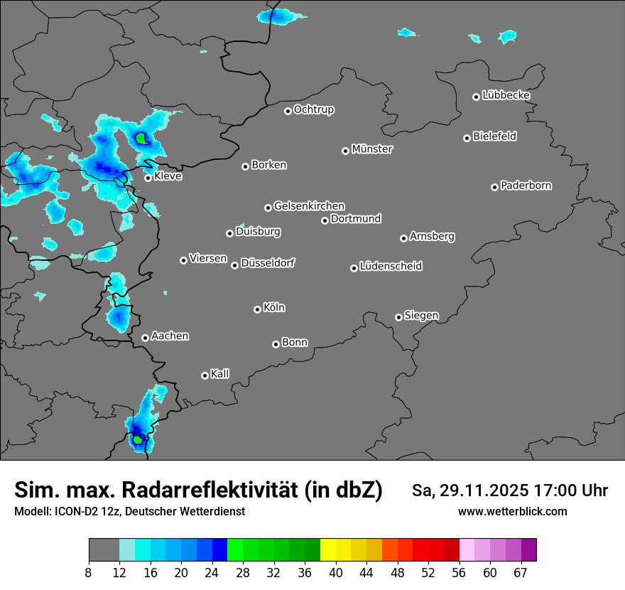 Modellkarten Simuliertes Radarbild