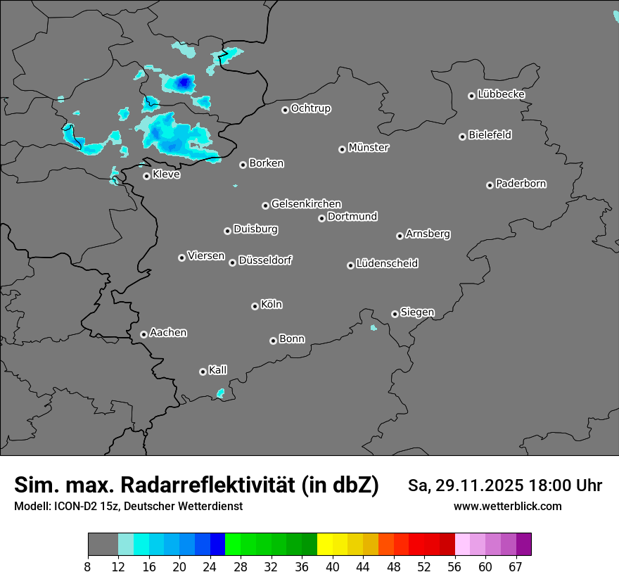 Modellkarten Simuliertes Radarbild