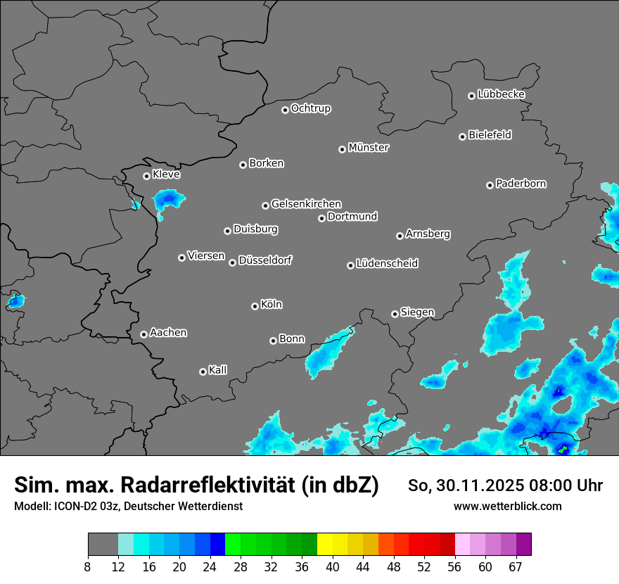 Modellkarten Simuliertes Radarbild