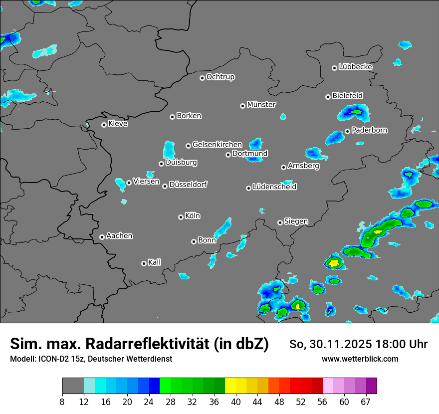 Modellkarten Simuliertes Radarbild