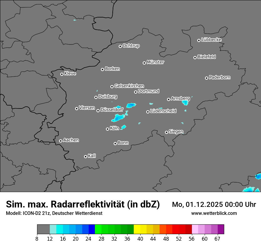 Modellkarten Simuliertes Radarbild