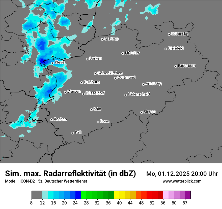 Modellkarten Simuliertes Radarbild