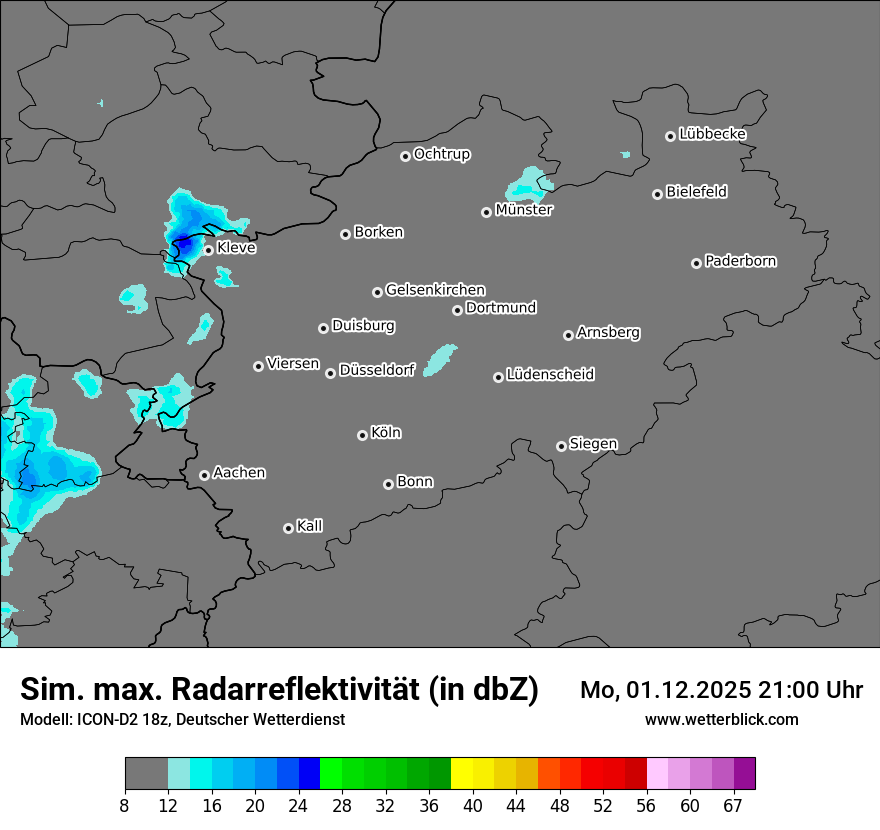 Modellkarten Simuliertes Radarbild
