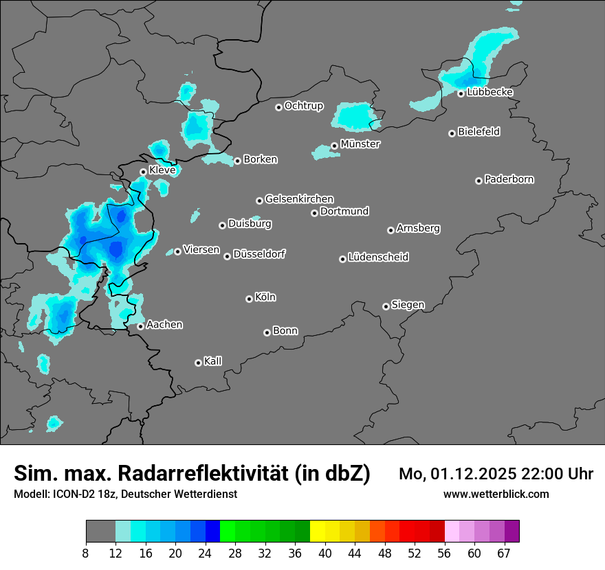 Modellkarten Simuliertes Radarbild