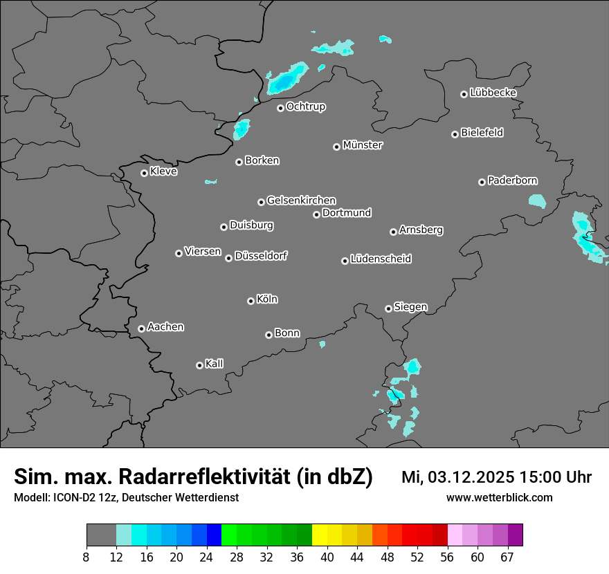 Modellkarten Simuliertes Radarbild