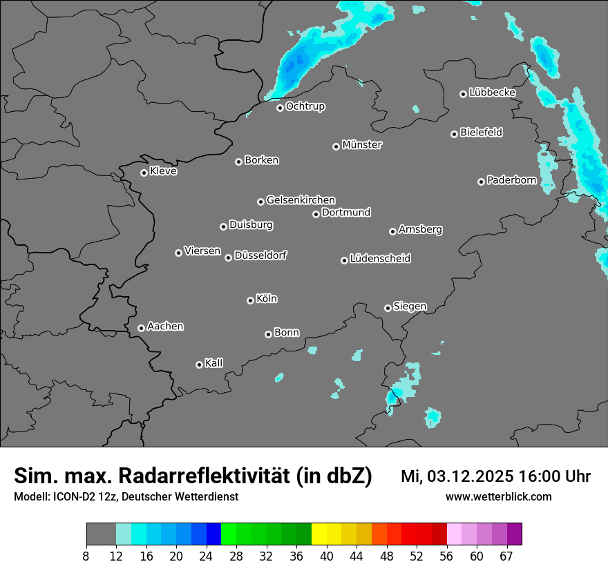 Modellkarten Simuliertes Radarbild
