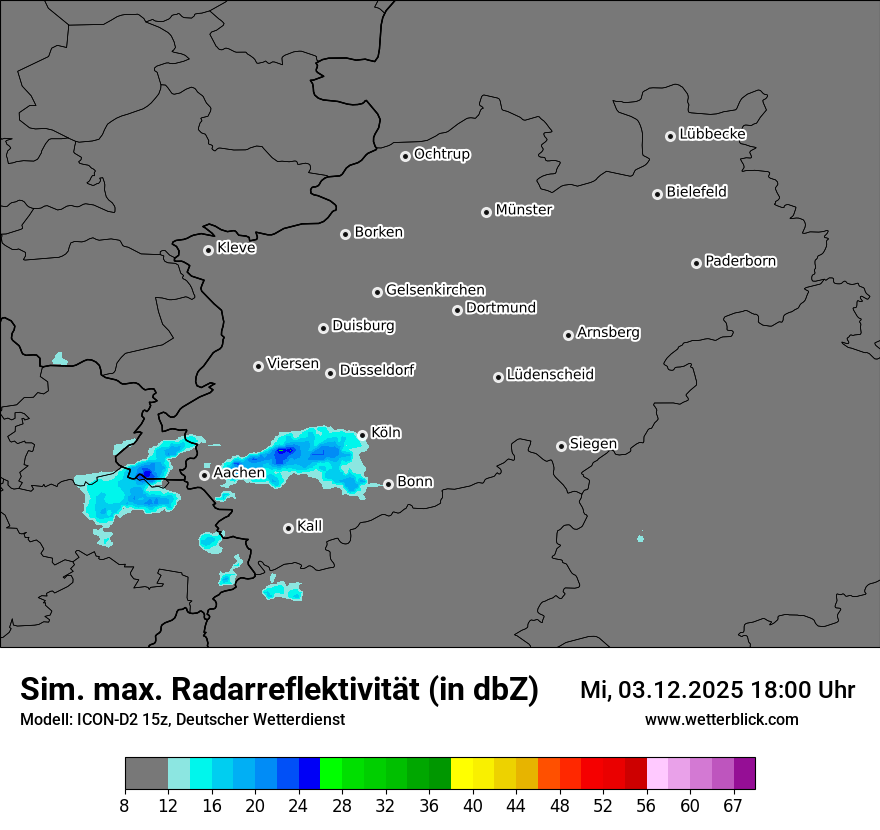 Modellkarten Simuliertes Radarbild