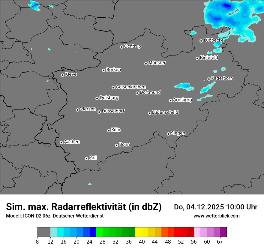 Modellkarten Simuliertes Radarbild