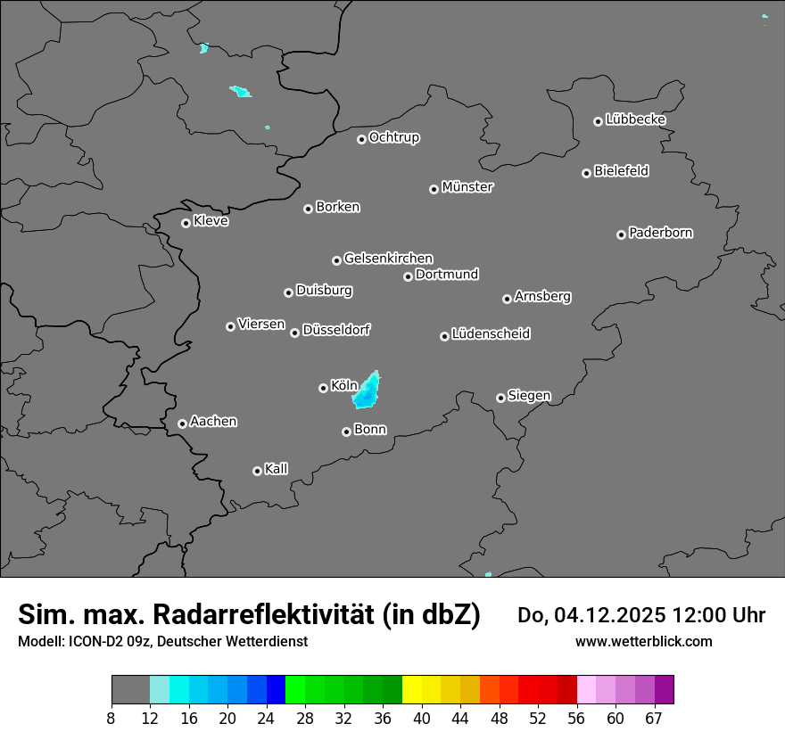 Modellkarten Simuliertes Radarbild