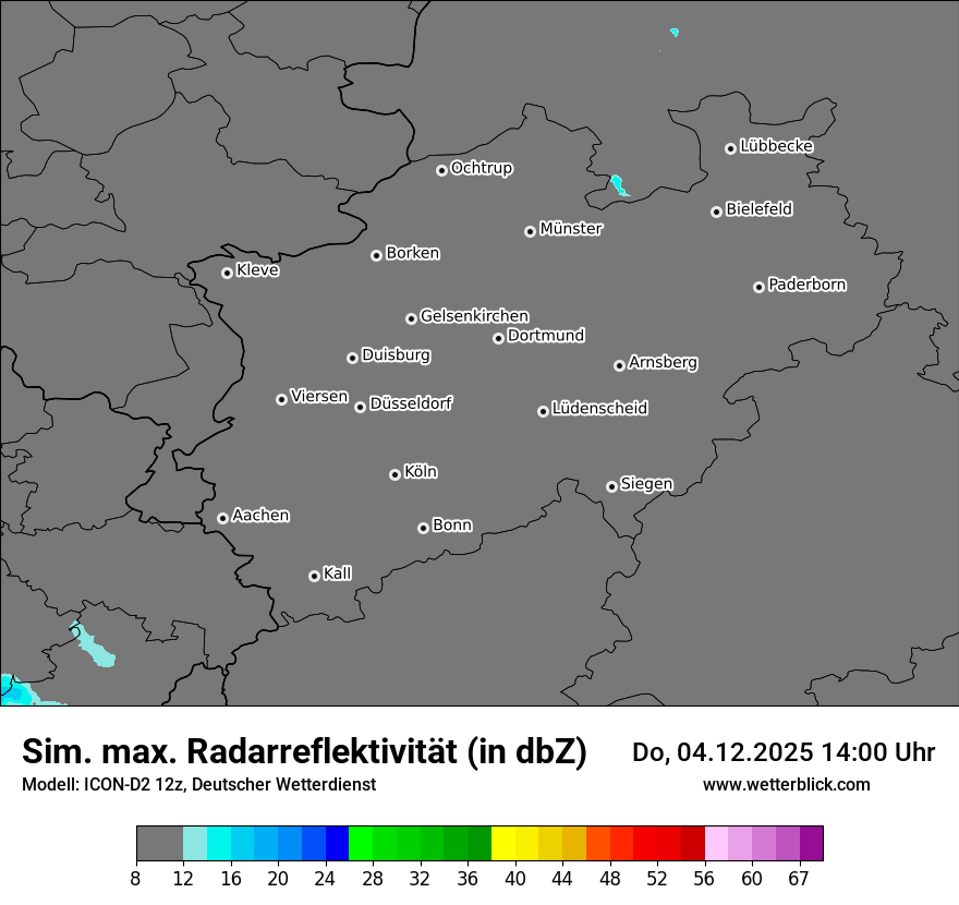 Modellkarten Simuliertes Radarbild