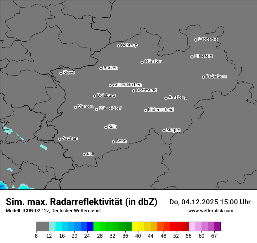 Modellkarten Simuliertes Radarbild