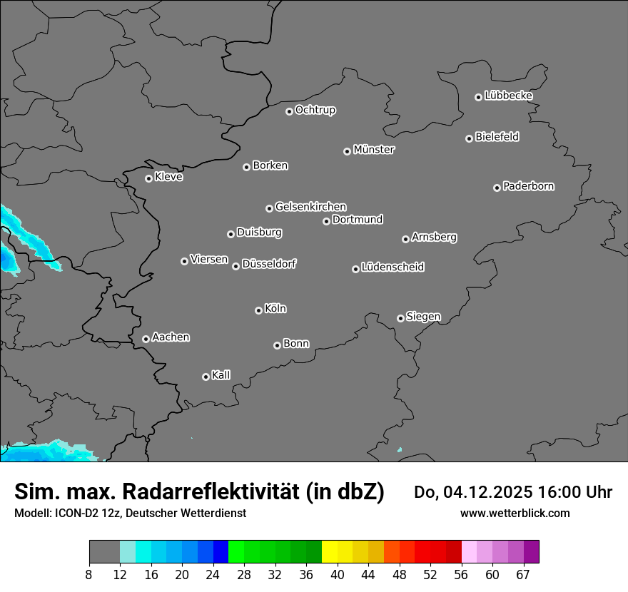 Modellkarten Simuliertes Radarbild