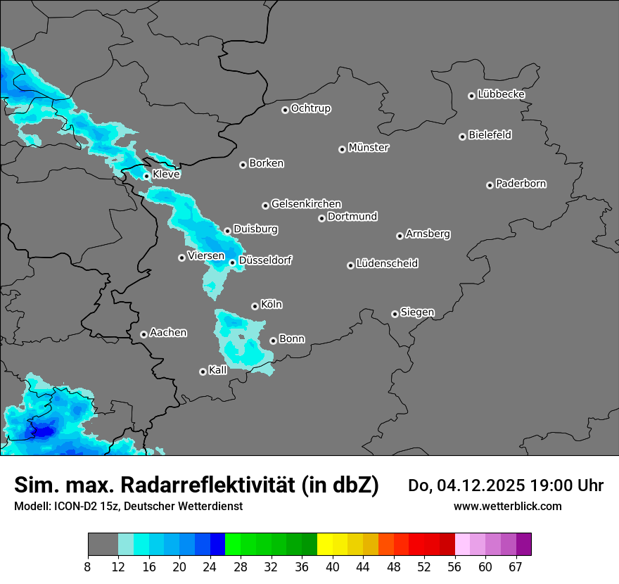Modellkarten Simuliertes Radarbild