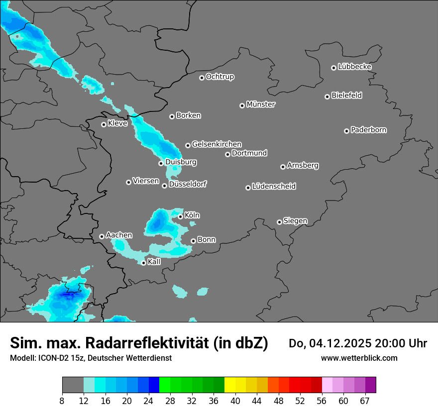 Modellkarten Simuliertes Radarbild