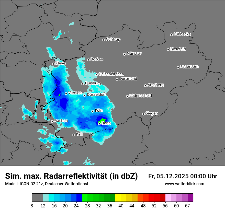 Modellkarten Simuliertes Radarbild