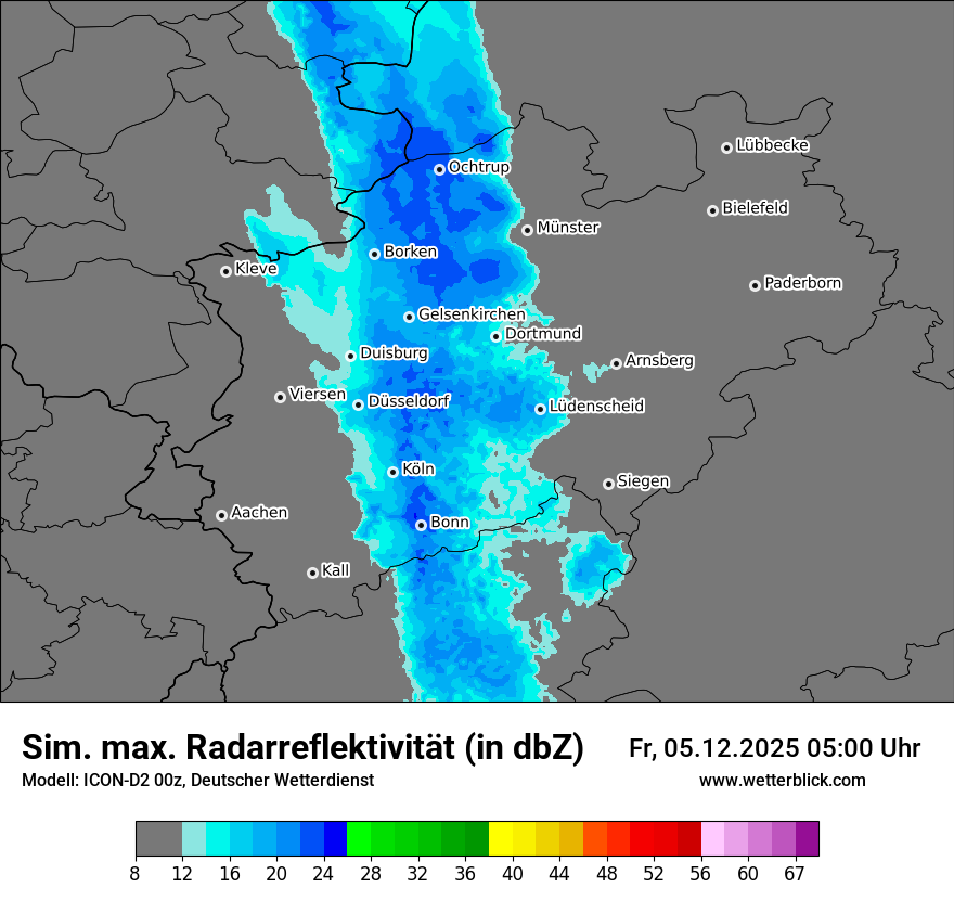 Modellkarten Simuliertes Radarbild
