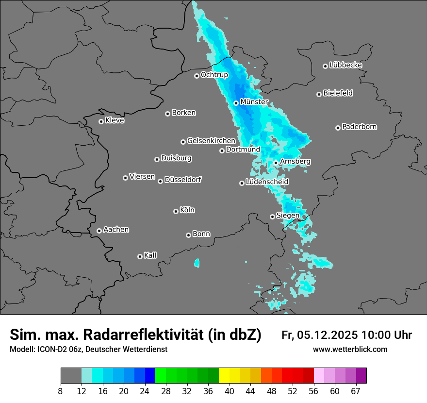 Modellkarten Simuliertes Radarbild