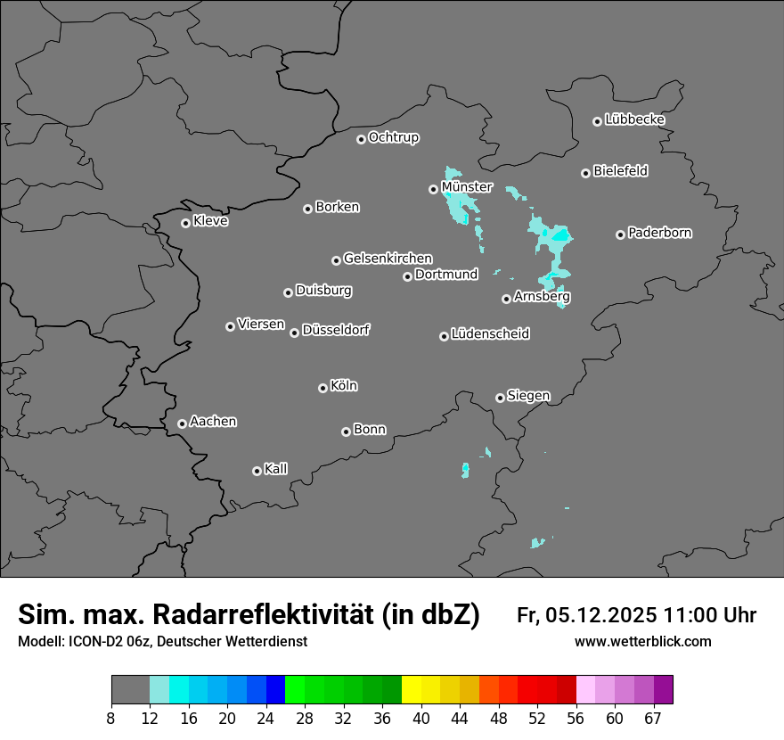 Modellkarten Simuliertes Radarbild