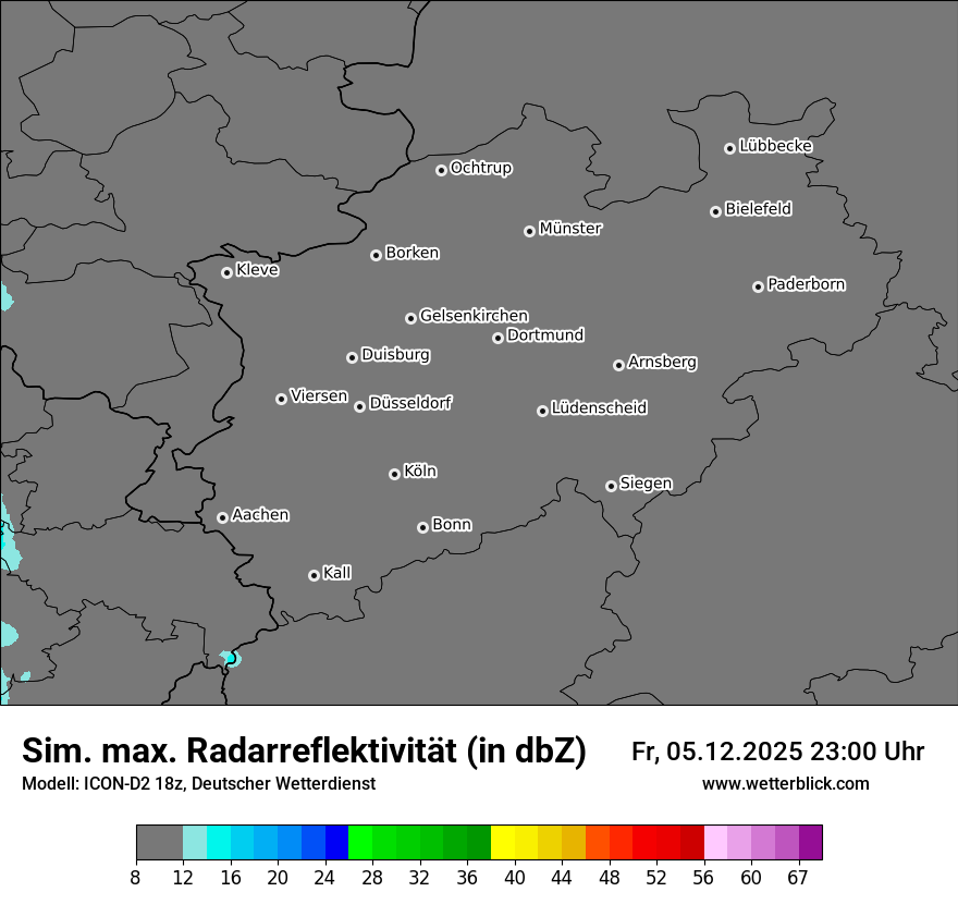 Modellkarten Simuliertes Radarbild