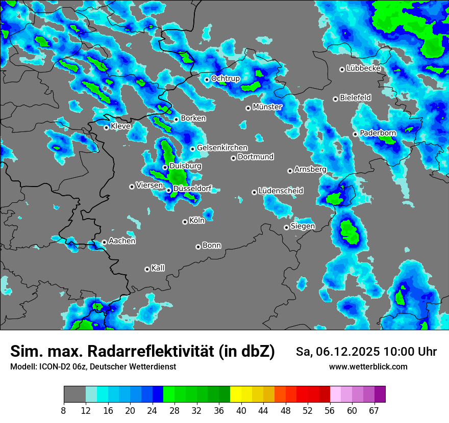 Modellkarten Simuliertes Radarbild
